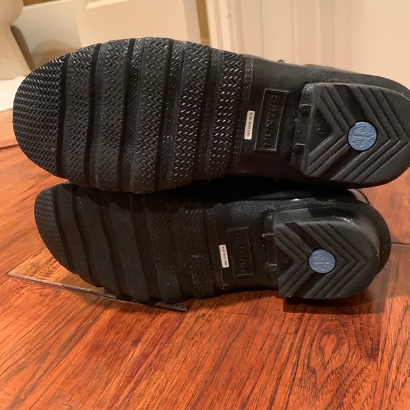 Hunter black shine knee high boots - Picture 4 of 5